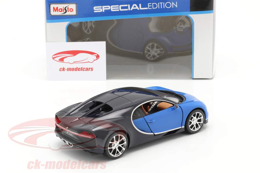 Bugatti Chiron Year 2016 blue 1:24 Maisto