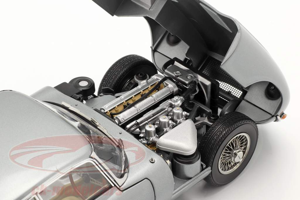 Jaguar E-Type Coupe RHD Año de construcción 1961 gris oscuro metálico 1:18 Kyosho