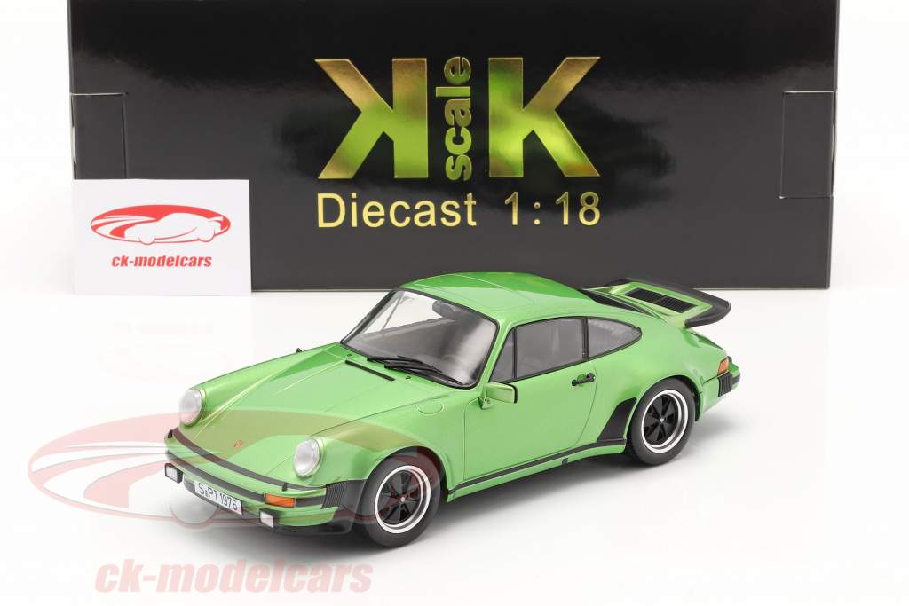 Porsche 911 (930) Turbo 3.0 year 1976 green metallic 1:18 KK-Scale