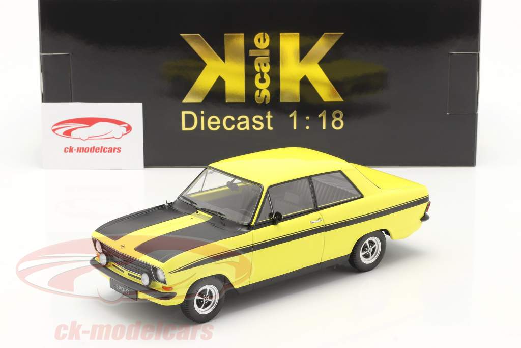 Opel Kadett B Sport year 1973 yellow / black 1:18 KK-Scale
