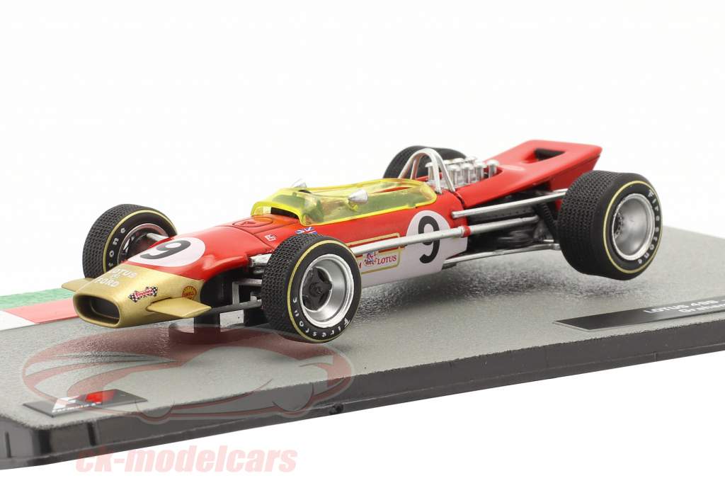 Graham Hill Lotus 49B #9 vencedora Monaco GP Fórmula 1 Campeão mundial 1968 1:43 Altaya