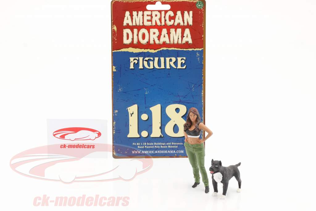 Lowriders figura #4 Con perro 1:18 American Diorama