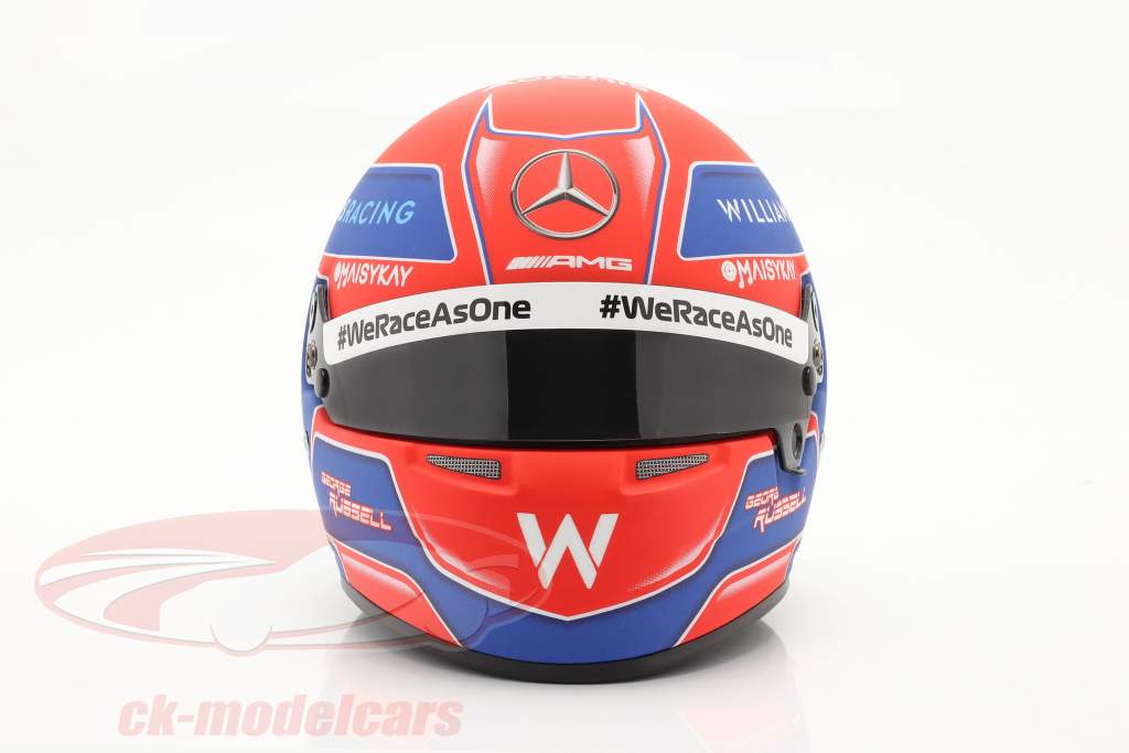 George Russell #63 Williams Racing formule 1 2021 casque 1:2 Bell