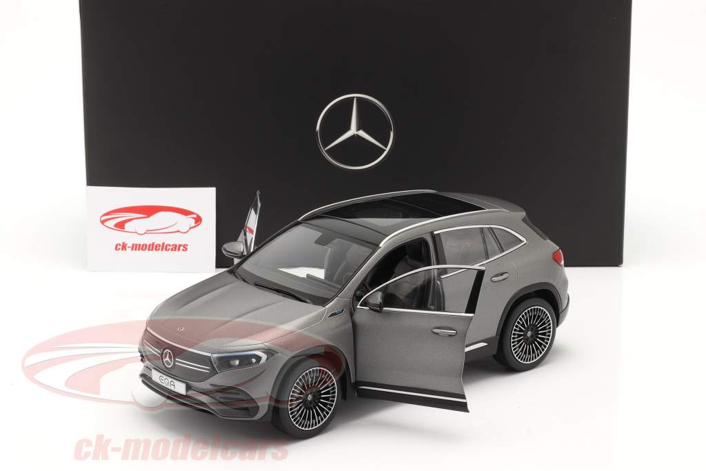 Mercedes Benz EQA (H243) Byggeår 2021 designo bjerggrå magno 1:18 NZG