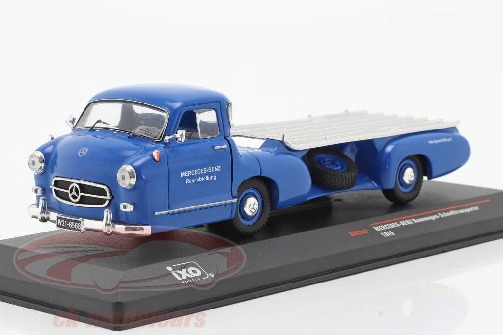 Mercedes-Benz Race Car Transporter Il blu Meraviglia Anno di costruzione 1955 blu 1:43 Ixo