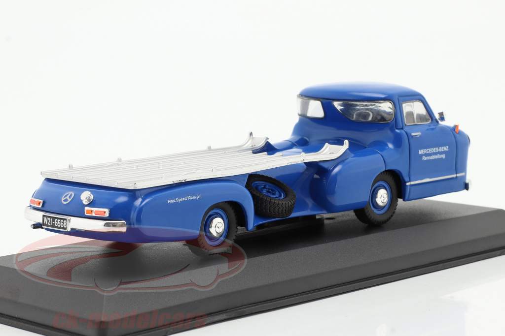 Mercedes-Benz Race Car Transporter Il blu Meraviglia Anno di costruzione 1955 blu 1:43 Ixo