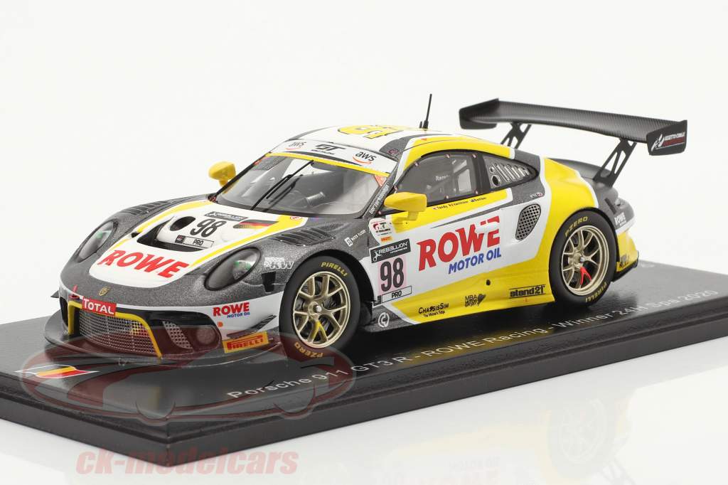 Porsche 911 GT3 R #98 vinder 24h Spa 2020 Rowe Racing 1:43 Spark