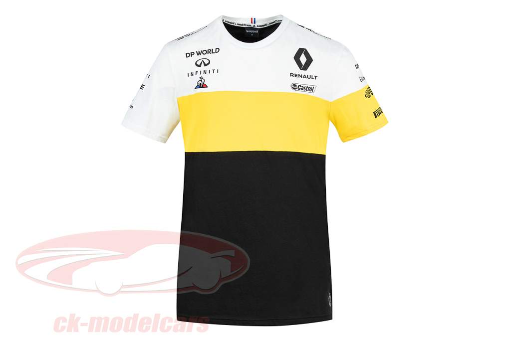Renault DP World F1 Team Camiseta de manga corta fórmula 1 2020 negro / amarillo / blanco
