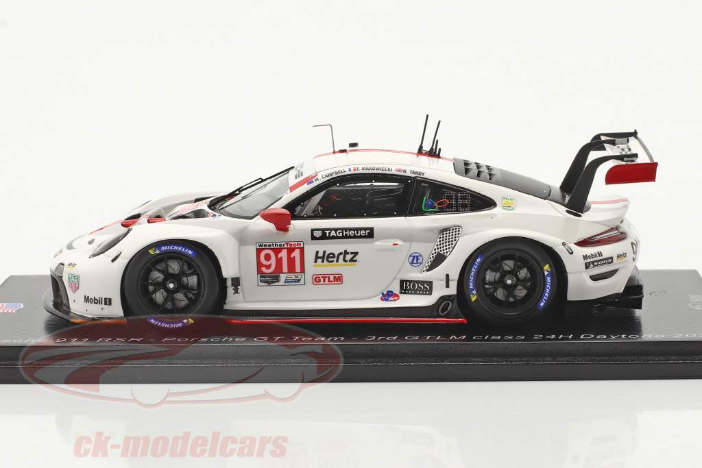 Porsche 911 RSR #911 第三名 GTLM类 24h Daytona 2020 Porsche GT Team 1:43 Spark