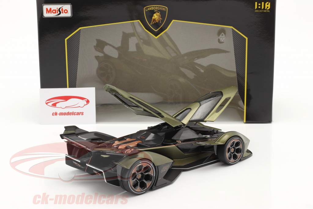 Lamborghini V12 Vision GT 2020 olivgrün / schwarz 1:18 Maisto
