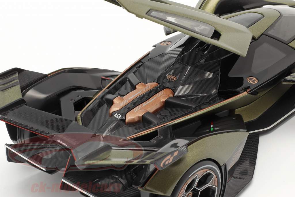 Lamborghini V12 Vision GT aceituna verde / negro 1:18 Maisto