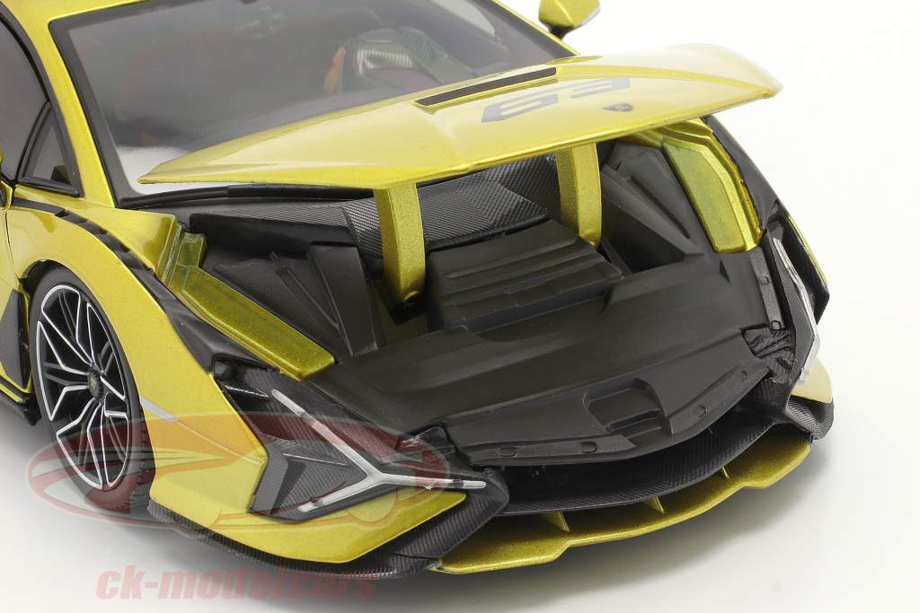 Lamborghini Sian FKP 37 #63 amarelo / Preto 1:18 Bburago