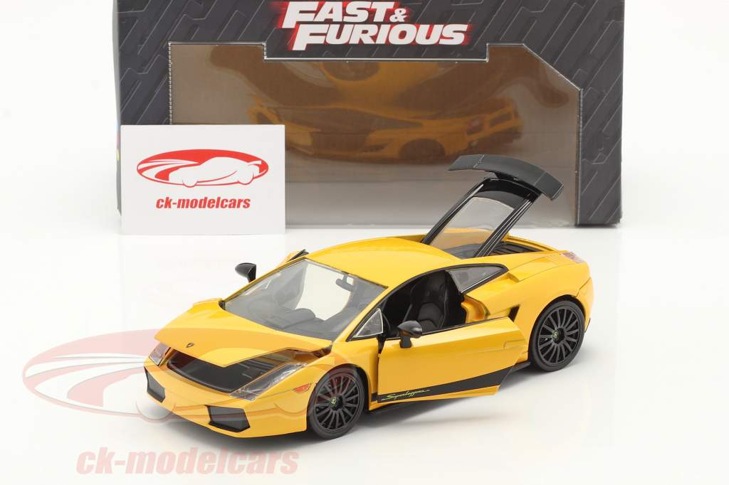Lamborghini Gallardo Superleggera Fast & Furious 6 (2013) amarelo 1:24 Jada Brinquedos