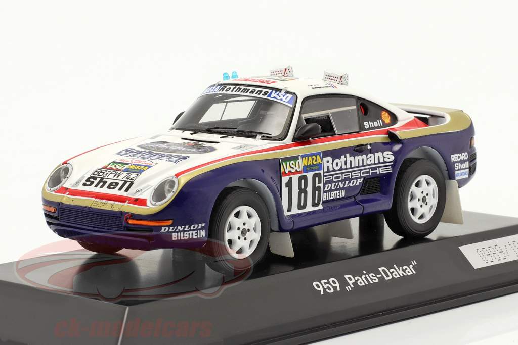 Porsche 959 #186 勝者 Rallye Paris - Dakar 1986 Metge, Lemoyne 1:43 Spark