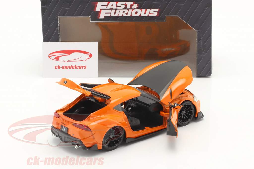 Han's Toyota GR Supra Fast & Furious 9 (2021) naranja / negro 1:24 Jada Toys
