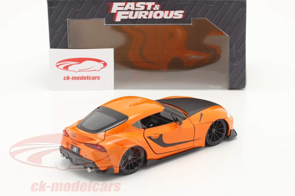 Han's Toyota GR Supra Fast & Furious 9 (2021) Orange / noir 1:24 Jada Toys