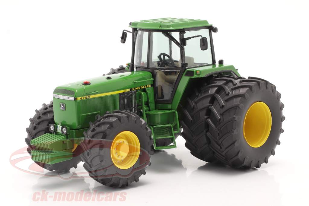 John Deere 4755 tractor Con Neumáticos dobles 1989-1991 verde 1:32 Schuco