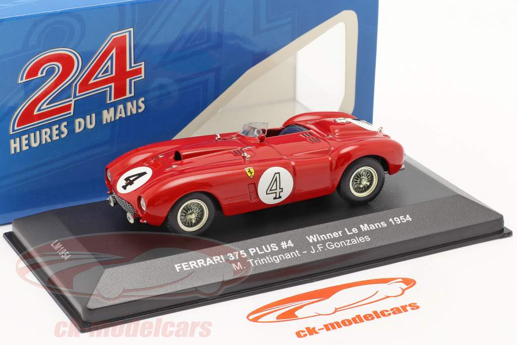 Ferrari 375 Plus #4 Vincitore 24h LeMans 1954 Trintignant, Gonzales 1:43 Ixo