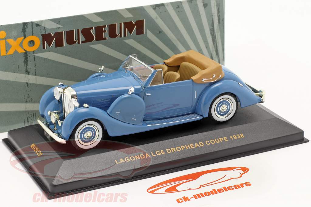Lagonda LG6 Drophead Coupe Bj. 1938 blau / blue 1:43 Ixo