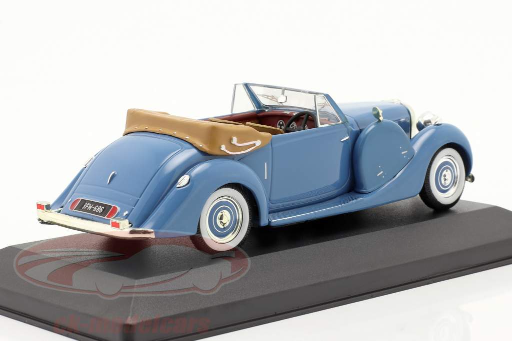 Lagonda Drophead Coupe LG6 Jaar 1938 blauw / blauw 1:43 Ixo