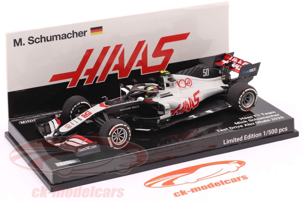Mick Schumacher Haas VF-20 #50 Abu Dhabi Test 公式 1 2020 1:43 Minichamps