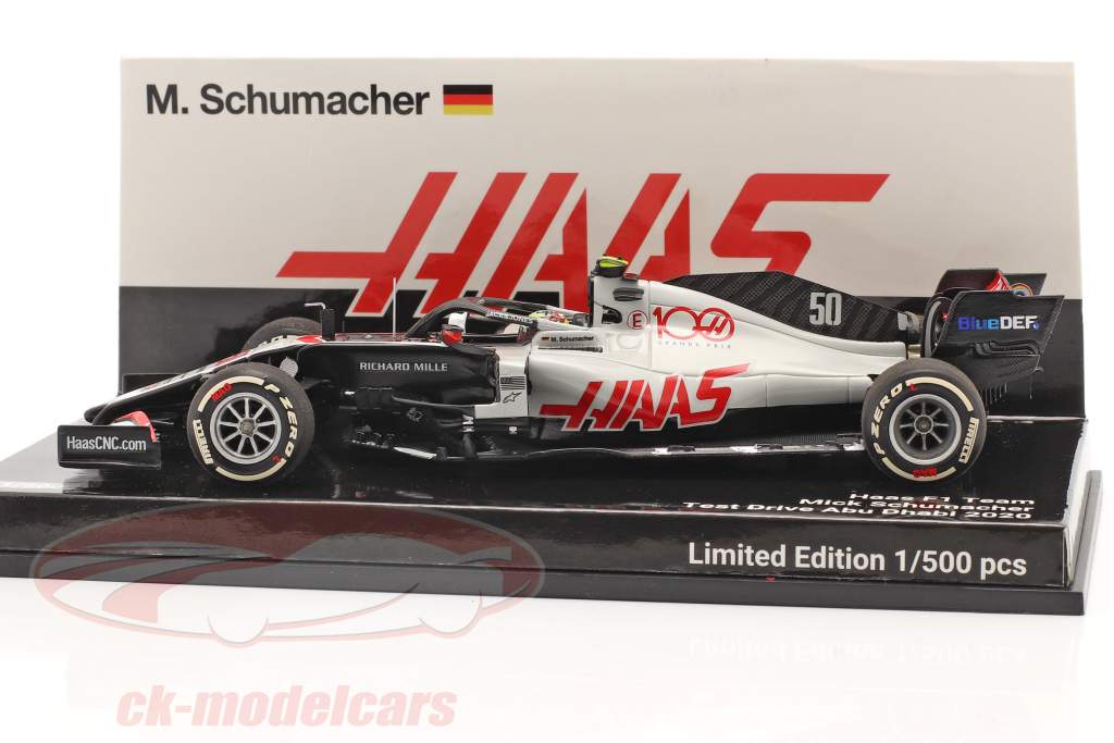 Mick Schumacher Haas VF-20 #50 Abu Dhabi Test formula 1 2020 1:43 Minichamps