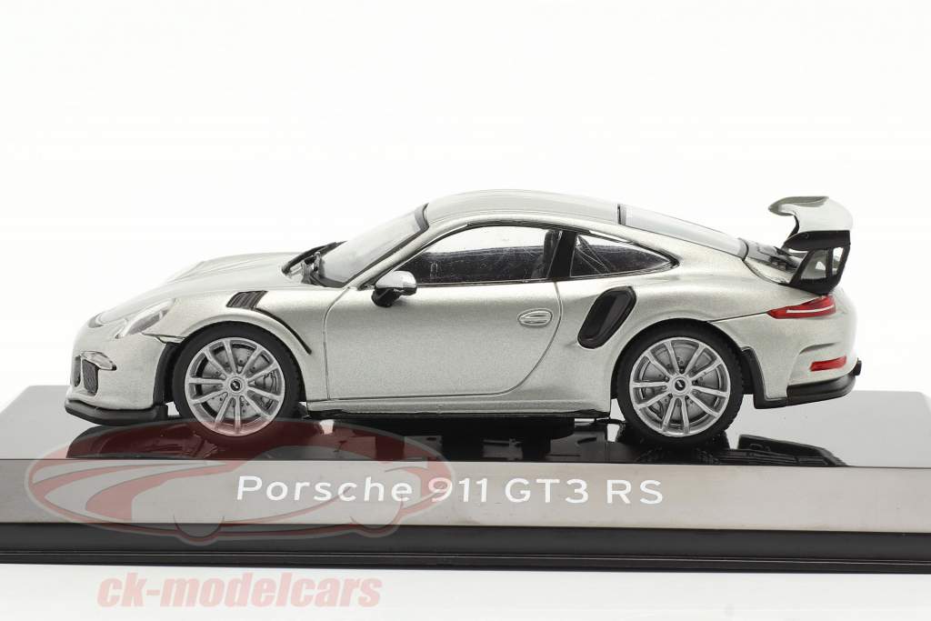 Porsche 911 (991) GT3 RS Baujahr 2017 silber metallic 1:43 Atlas