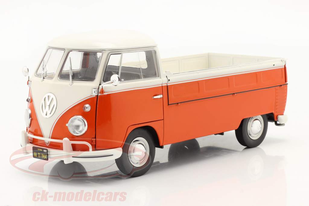Volkswagen VW T1 Pick-Up 1950 laranja / Branco 1:18 Solido