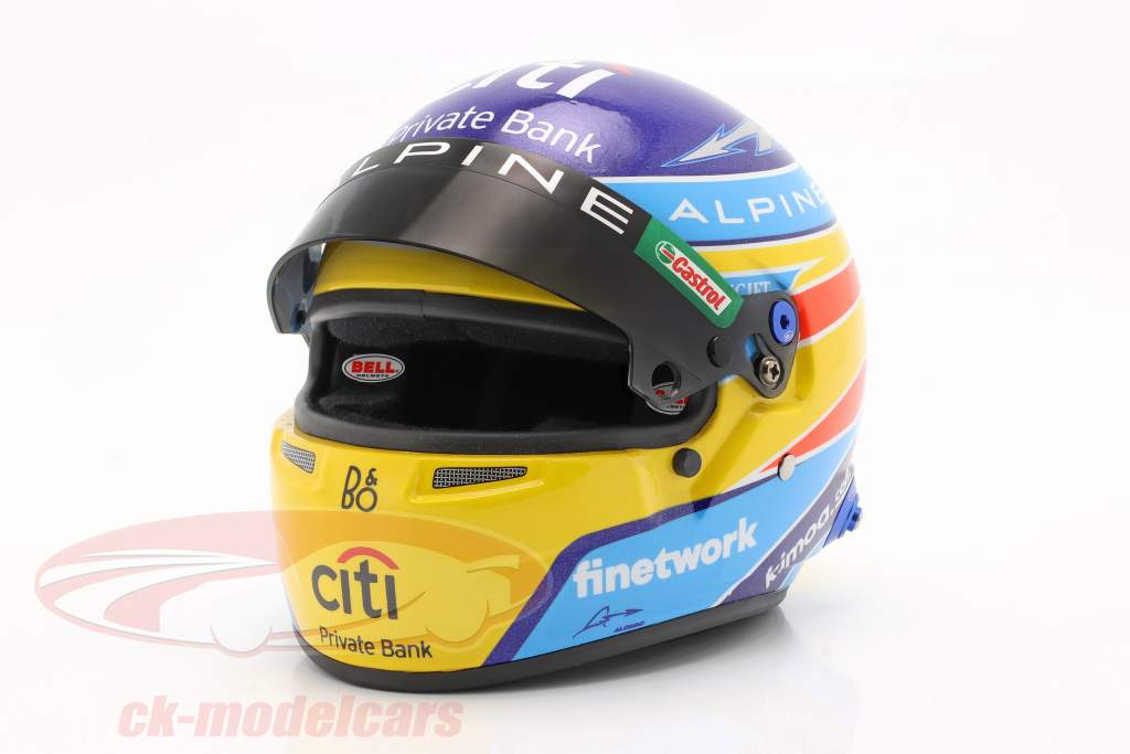 Fernando Alonso #14 Alpine F1 Team формула 1 2021 шлем 1:2 Bell