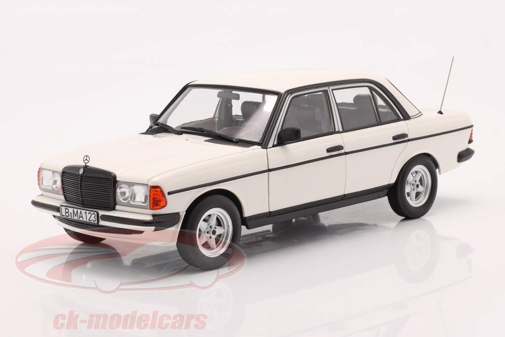 Mercedes-Benz 200 (W123) year 1980 - 1985 classic white 1:18 Norev