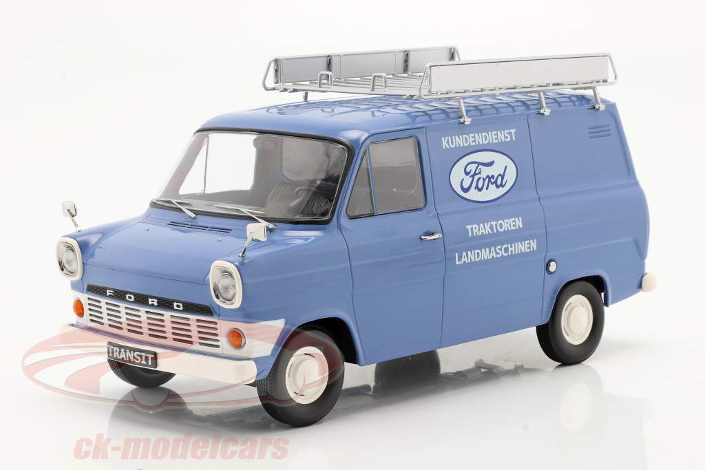 Ford Transit Bestelwagen Ford Klantenservice bouwjaar 1970 Lichtblauw 1:18 KK-Scale