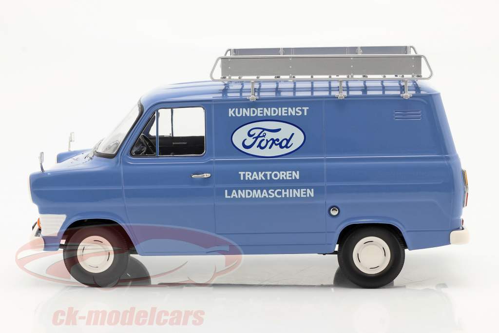 Ford Transit furgone Ford Assistenza clienti Anno di costruzione 1970 Azzurro 1:18 KK-Scale