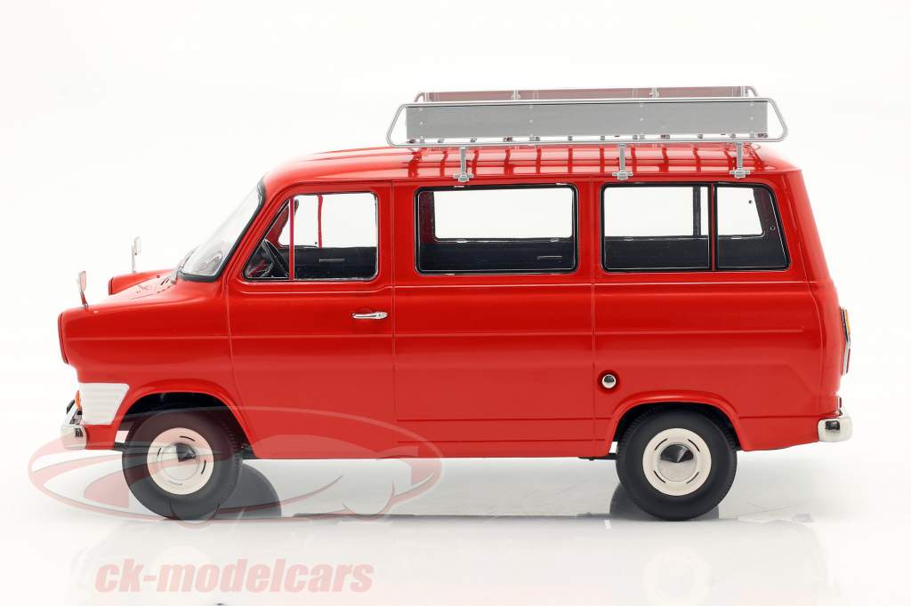 KK 1/18 - Ford Transit MK1 Van Minibus 1965 Light Grey Diecast Model