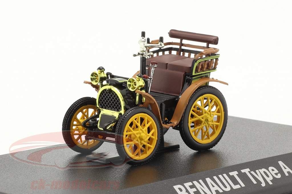 Renault Voiturette Type A 建設年 1899 黒 / 茶色 / 黄 1:43 Norev