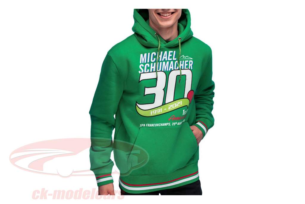 Michael Schumacher Hoodie First formula 1 GP Spa 1991 green