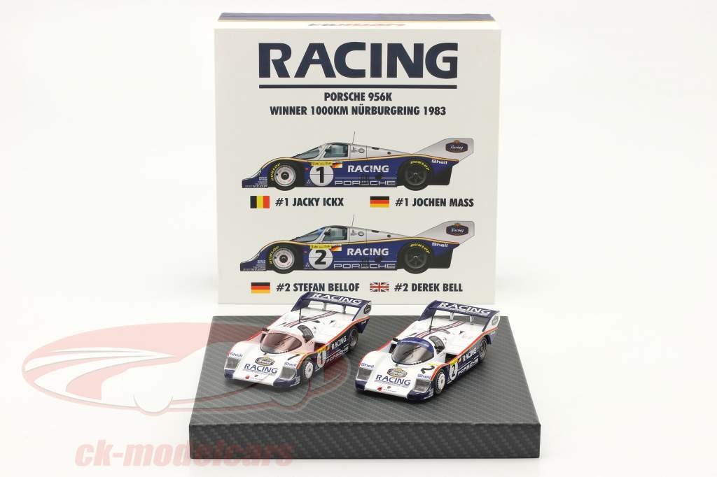 2 carros Set Porsche 956K #1 & #2 1000km Nürburgring 1983 1:43 Werk83