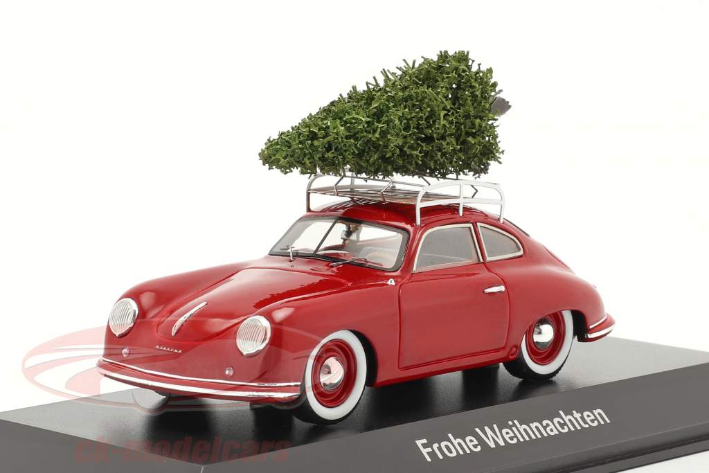 Porsche 356 red with Christmas tree 1:43 Spark