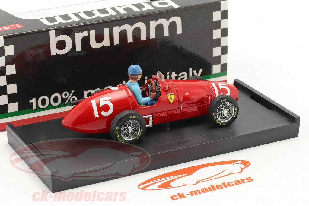A. Ascari Ferrari 500F2 #15 British GP Formel 1 Weltmeister 1952 1:43 Brumm
