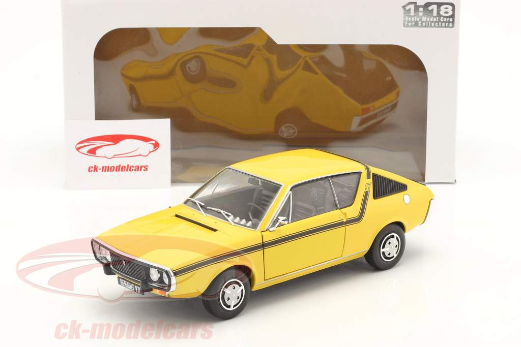 Solido 1:18 Renault 17 (R17) MK1 year 1976 yellow S1803704 model car  S1803704 3663506011528