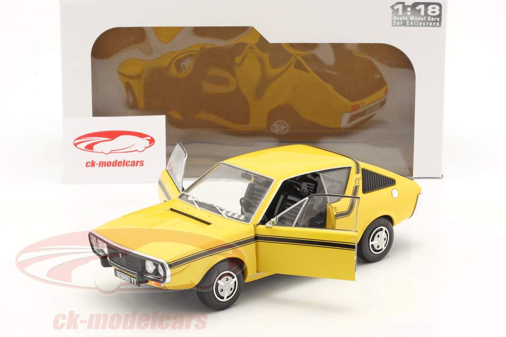Renault 17 (R17) MK1 建设年份 1976 黄色 1:18 Solido