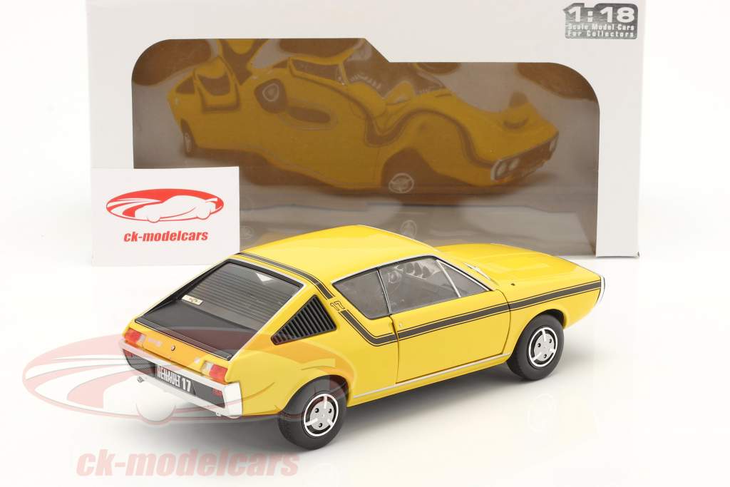Renault 17 (R17) MK1 year 1976 yellow 1:18 Solido