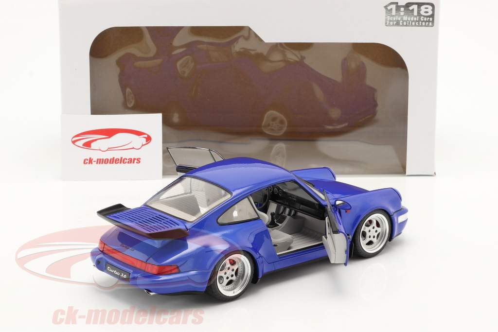 Porsche 911 (964) Turbo year 1990 electric blue 1:18 Solido