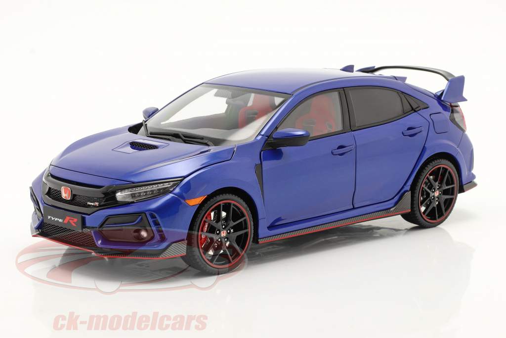 Honda Civic Type-R Año de construcción 2020 azul 1:18 LCD Models