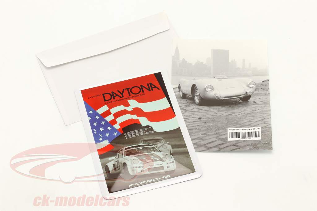 Porsche Postal de metal: bandeira 24h Daytona 1977