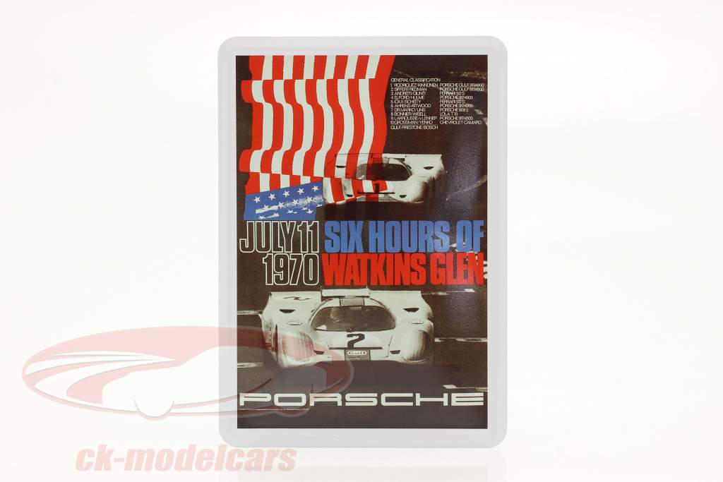 Porsche Metal postcard: 6h Watkins Glen 1970