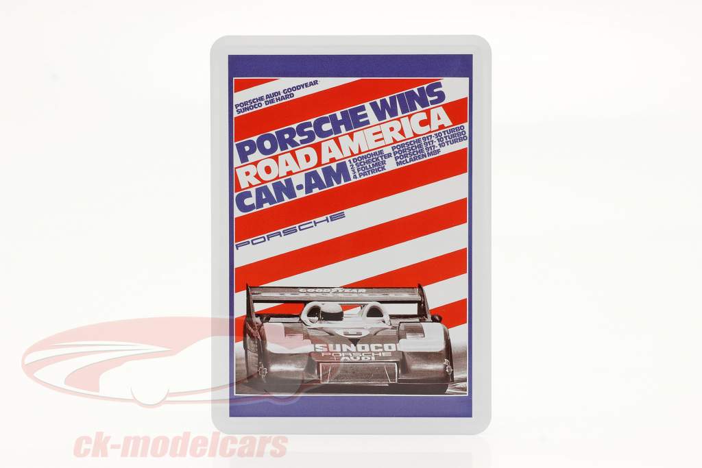 Porsche Metalen ansichtkaart: Can-Am Road America 1973