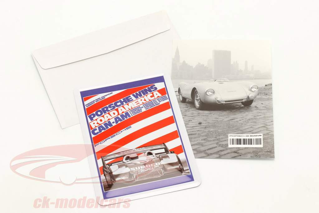 Porsche Metal postcard: Can-Am Road America 1973