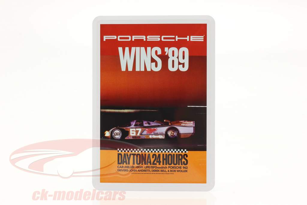 Porsche Carte postale en métal : 24h Daytona 1989