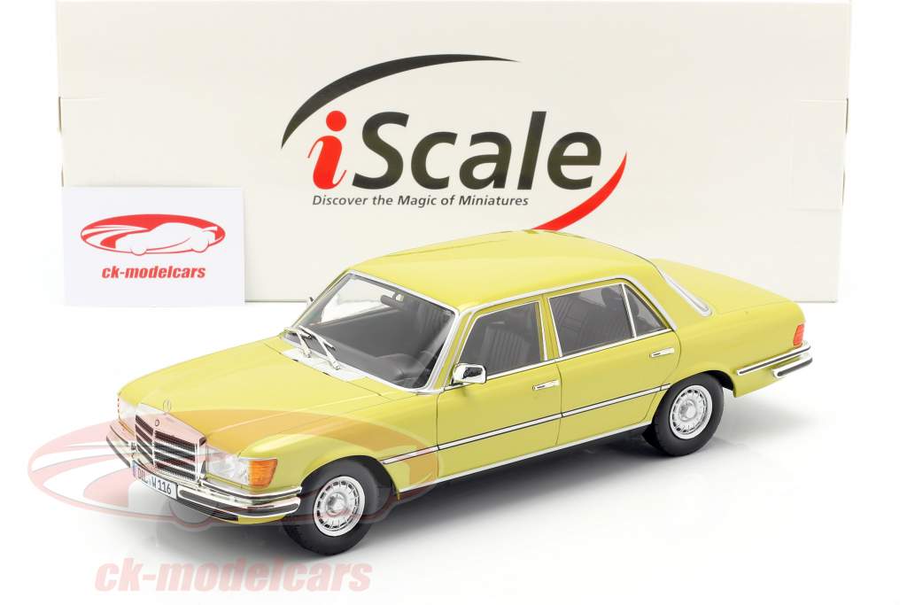Mercedes-Benz Sクラス 450 SEL 6.9 (W116) 1975-1980 ミモザイエロー 1:18 iScale