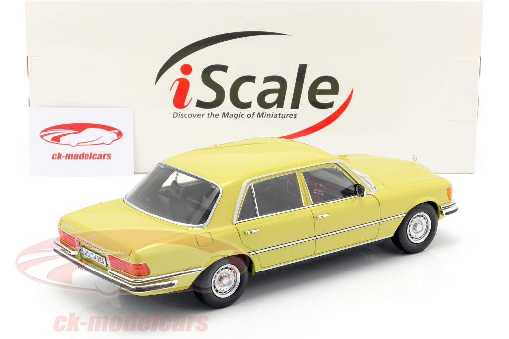 Mercedes-Benz S-klasse 450 SEL 6.9 (W116) 1975-1980 mimosa gul 1:18 iScale